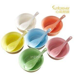 INPHIC-超美高檔陶瓷冰花瓷玉瓷彩色碗勺套裝6組入創意家居