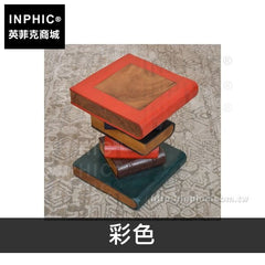 INPHIC-書本造型凳子小凳子換鞋凳木頭矮凳傢俱東南亞-彩色