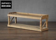 INPHIC-北歐復古門廳置物鞋架 做舊客廳置物架換鞋凳美式鄉村家具