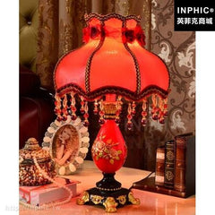 INPHIC-臥室歐式紅色檯燈床頭燈長明燈