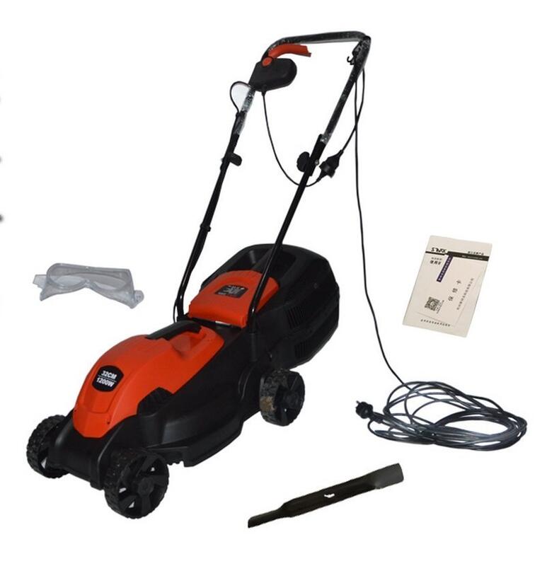 INPHIC-1200w電動草坪割草機手推式剪草機小型除草機