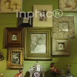 INPHIC-複古法式鄉村實木照片牆相片牆 整體相框組合 超大幅