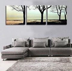 INPHIC-客廳無框畫 相片牆 現代畫 油畫 掛飾 裝飾畫 臥室掛畫 壁畫 餐廳三聯畫無框 發財樹