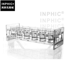 INPHIC-家用酒吧12孔一口杯架兩排杯架圓孔杯架子彈杯架
