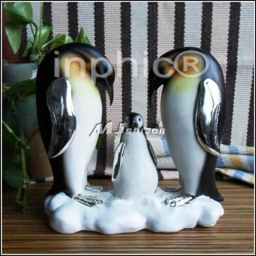 INPHIC-歐式客廳裝飾擺飾傢俱飾品泰國家居企鵝家庭