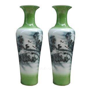 INPHIC-ZF-F004 景德鎮 雅致陶瓷 落地大花瓶 復古花瓶 浮雕 松鶴延年