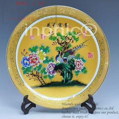 INPHIC-《花開富貴》案瓷座盤 家居裝飾 田園 景德鎮