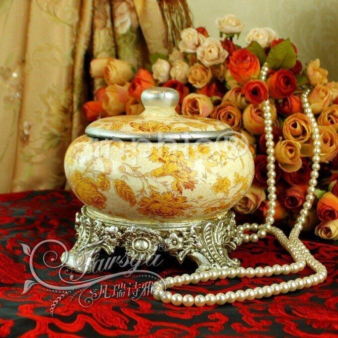 INPHIC-家居家飾歐式裝飾品陶瓷樹脂收納宮廷玫瑰煙灰菸灰缸