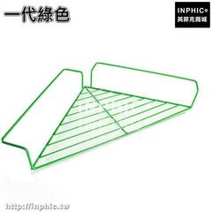 INPHIC-鐵藝辦公桌轉角陽臺花盆三角架壁掛架層架桌面收納架衛浴室置物架-一代綠色