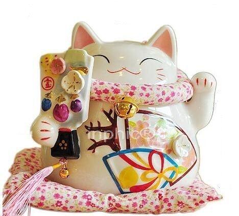 INPHIC-開運 擺設 招財 招福 8#富貴令招財貓儲蓄罐  中號陶瓷擺飾 高溫陶瓷