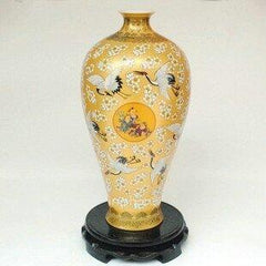 INPHIC-ZF-D610 景德鎮陶瓷 彩釉粉彩 松鶴童子 梅瓶花瓶花插 工藝擺飾