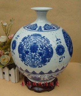 INPHIC-景德鎮青花玲瓏 瓷器工藝品 陶瓷球瓶 陳設 饋贈 藝術收藏