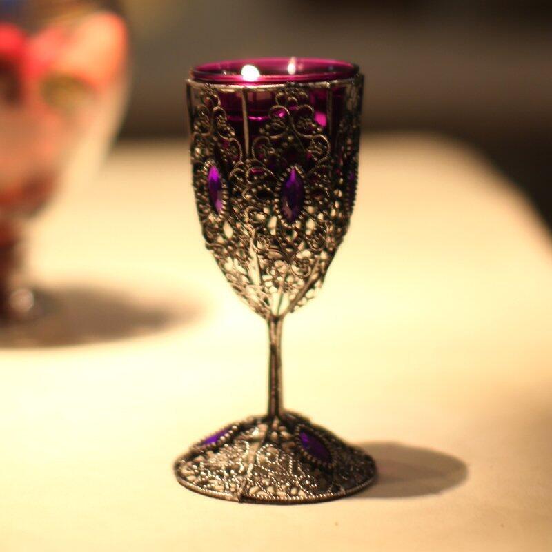 INPHIC-歐式復古做舊鐵藝燭臺裝飾品擺件家居酒杯蠟燭臺擺設