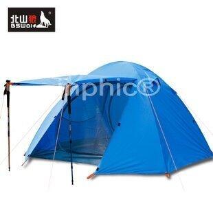 INPHIC-三人雙層玻桿帳篷 3-4人露營帳篷 露營裝備