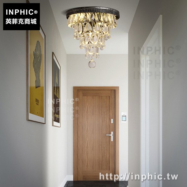 INPHIC-臥室樓梯床頭歐式水晶復古吸頂燈餐廳燈具美式
