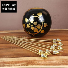 INPHIC-木花瓶東南亞家居模擬花泰國飾品花器插花花瓶工藝擺飾