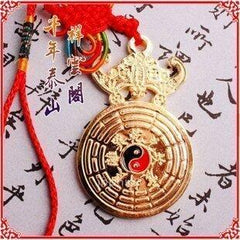 INPHIC-宗教 開光純銅九星化煞錢掛件小型化太歲符卡錦囊