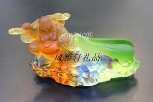 INPHIC-招財彌勒佛 古法琉璃 時尚創意筆插 辦公實用擺飾 工藝品