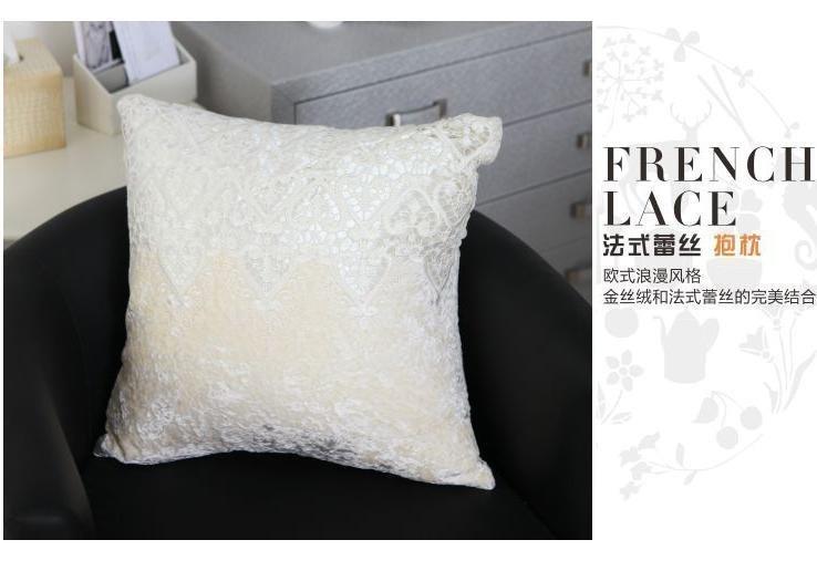 INPHIC-法式蕾絲 抱枕靠墊 歐式腰枕送枕芯  裝飾品