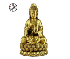 INPHIC-促銷純銅觀音擺件 銅觀音菩薩像擺件 家居裝飾保平安必備擺設 38CM