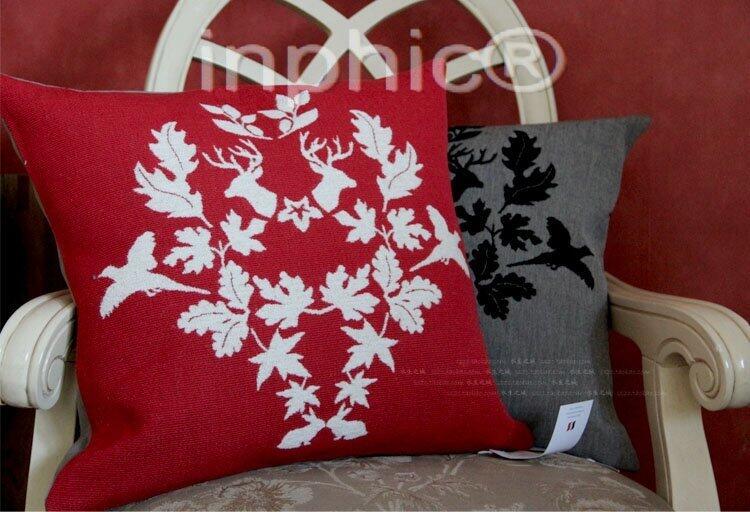 INPHIC-錦繡 方墊套 靠墊套  魔法樹 紅