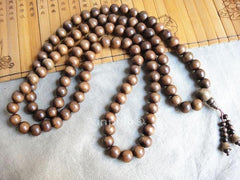 INPHIC-古金絲楠木mm 108粒念珠 老料琥珀熒光感金絲楠楨楠佛珠項鏈
