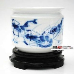 INPHIC-ZF-G308 景德鎮陶瓷器 青花釉裏紅手繪筆筒 蝦趣 創意禮品 擺飾