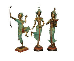 INPHIC-東南亞 家居飾品 泰國風格 泰式木雕 擺飾 工藝品 銅藝個 跳舞