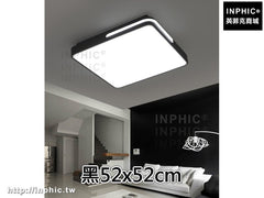 INPHIC-簡約臥室燈現代客廳燈吸頂燈餐廳燈 led書房房間-黑52x52cm