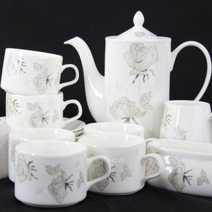 INPHIC-皇家 質瓷 歐式咖啡杯套 生日 茶具 15頭咖啡杯壺