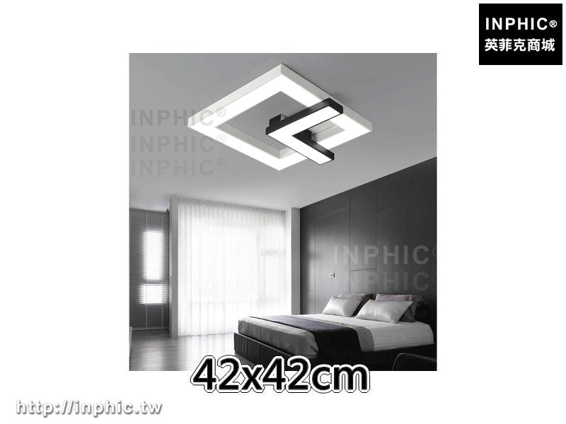 INPHIC-書房燈具現代房間燈簡約吸頂燈客廳燈方形led臥室燈-42x42cm
