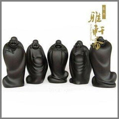 INPHIC-紫檀黑檀木雕工藝品 彌勒佛擺飾紅木居家擺飾 五福臨門