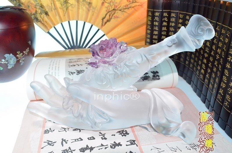 INPHIC-琉璃開光擺件吉祥家居平安裝飾平安佛手(牡丹寶瓶)