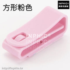 INPHIC-廚房洗碗布夾子抹布小夾子家務手套掛鉤毛巾掛架黏膠免釘黏鉤牆壁-方形粉色五入