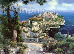 INPHIC-歐式裝飾畫無框畫 地中海風景油畫 臥室酒店賓館壁畫  田園風格 家居 裝飾畫