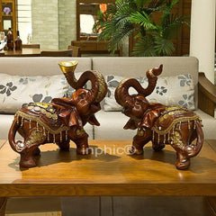 INPHIC-廠家新款 吉象仰財 樹脂擺裝飾擺件 工藝擺設擺件 一對F