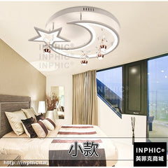 INPHIC-水晶簡約臥室書房LED吸頂燈兒童燈飾護眼兒童房現代燈具-小款