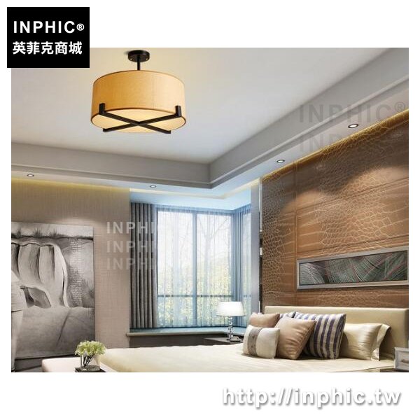 INPHIC-客廳田園美式主臥室布質吸頂燈吸頂燈水晶歐式