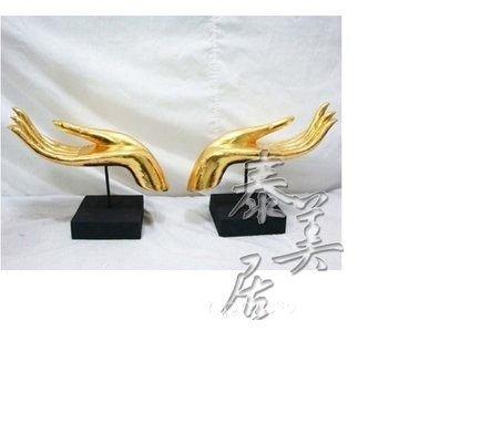 INPHIC-泰式木雕藝品 擺飾 家居裝飾品金色佛手蘭花指