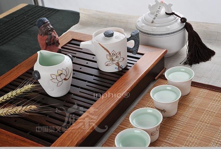 INPHIC-手繪雪花釉陶瓷功夫茶具 玉雪玲瓏整套茶具套裝 茶具禮盒裝