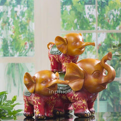 INPHIC-樹脂三連象凳子家居擺飾樹脂工藝品批發F