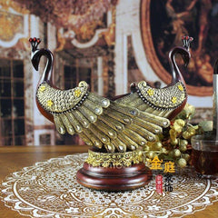 INPHIC-歐式吉祥雙頭孔雀果盤 糖果盤家居日用茶幾裝飾品擺件工藝品擺設