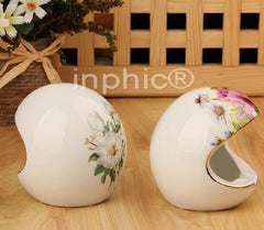 INPHIC-精選 陶瓷 特色 煙灰菸灰缸系列 2色選（紅貴妃 綠花朵）