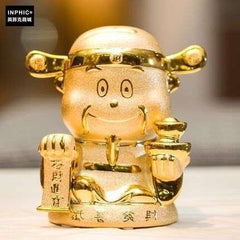 INPHIC-佛像 鎮宅擺件風水家飾客廳裝飾 陶瓷工藝24K金招財進寶存錢罐