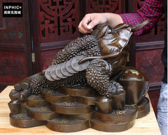 INPHIC-開運 開光特大款純銅招財金蟾開業辦公室裝飾品旺財工藝品