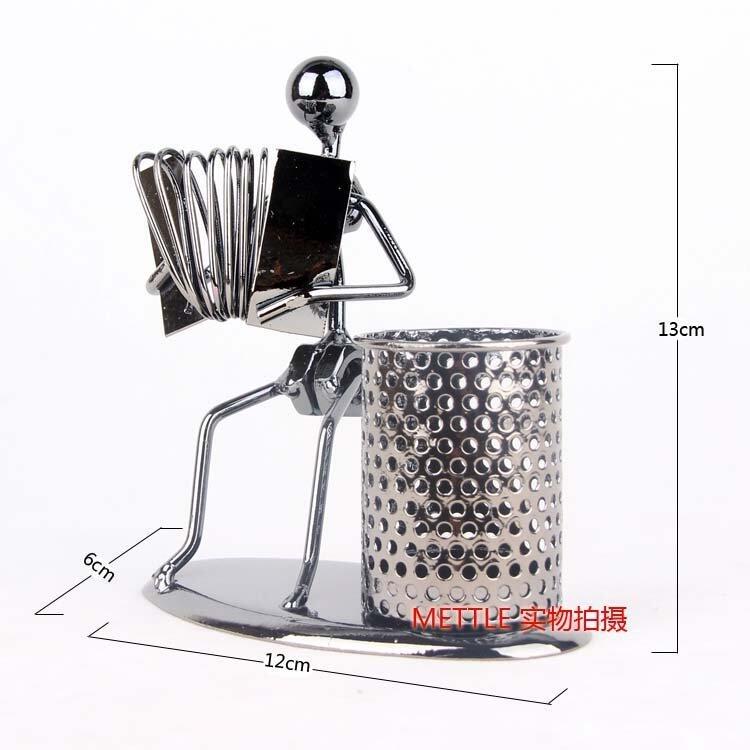 INPHIC-鐵藝筆筒 創意擺飾 可愛 鐵製藝品 音樂人筆筒 學生文具用品個性 2個裝