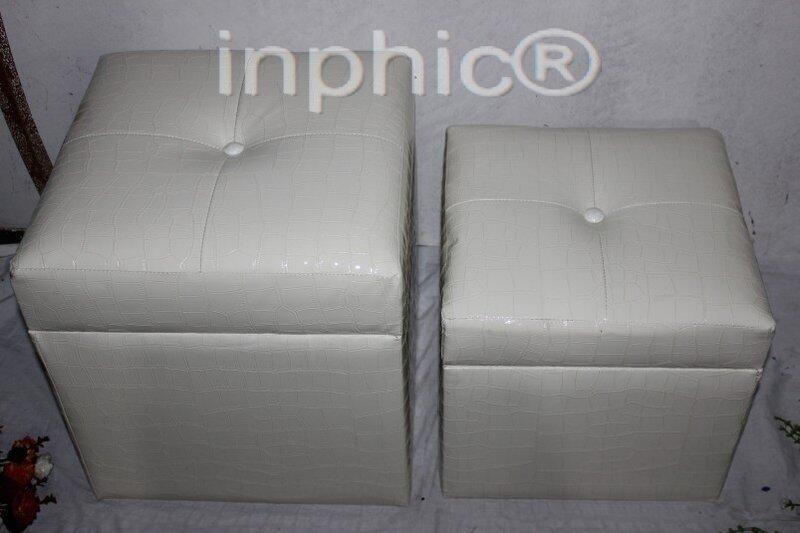 INPHIC-田園風格家居飾品 皮革坐箱 大箱子2件套