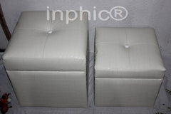 INPHIC-田園風格家居飾品 皮革坐箱 大箱子2件套