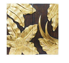 INPHIC-東南亞 家居飾品 泰國風格 木雕 掛飾 浮雕 太陽花