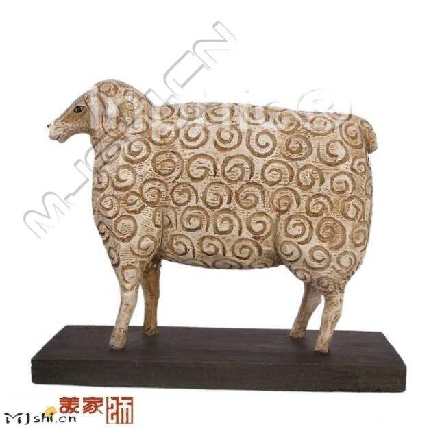 INPHIC-歐式客廳裝飾擺飾傢俱飾品動物裝飾白羊（小）